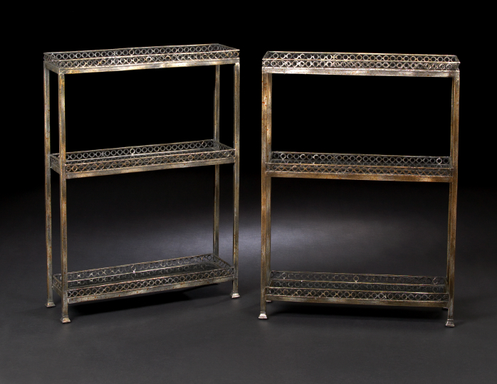Stylish Pair of Galvanized Metal
