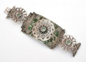 STYLIZED AZTEC BRACELET, STERL