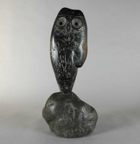 STYLIZED BLACK STONE OWLA large