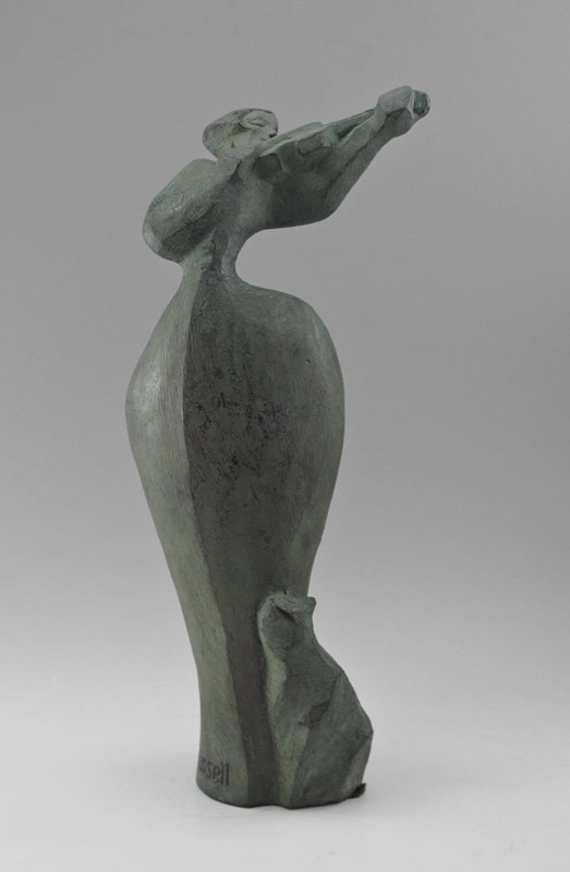STYLIZED DECO PATINATED FEMALE