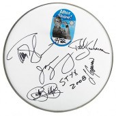 STYX AUTOGRAPHED DRUM HEAD.Sty