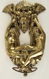 SUBSTANTIAL BRASS DOOR KNOCKER
