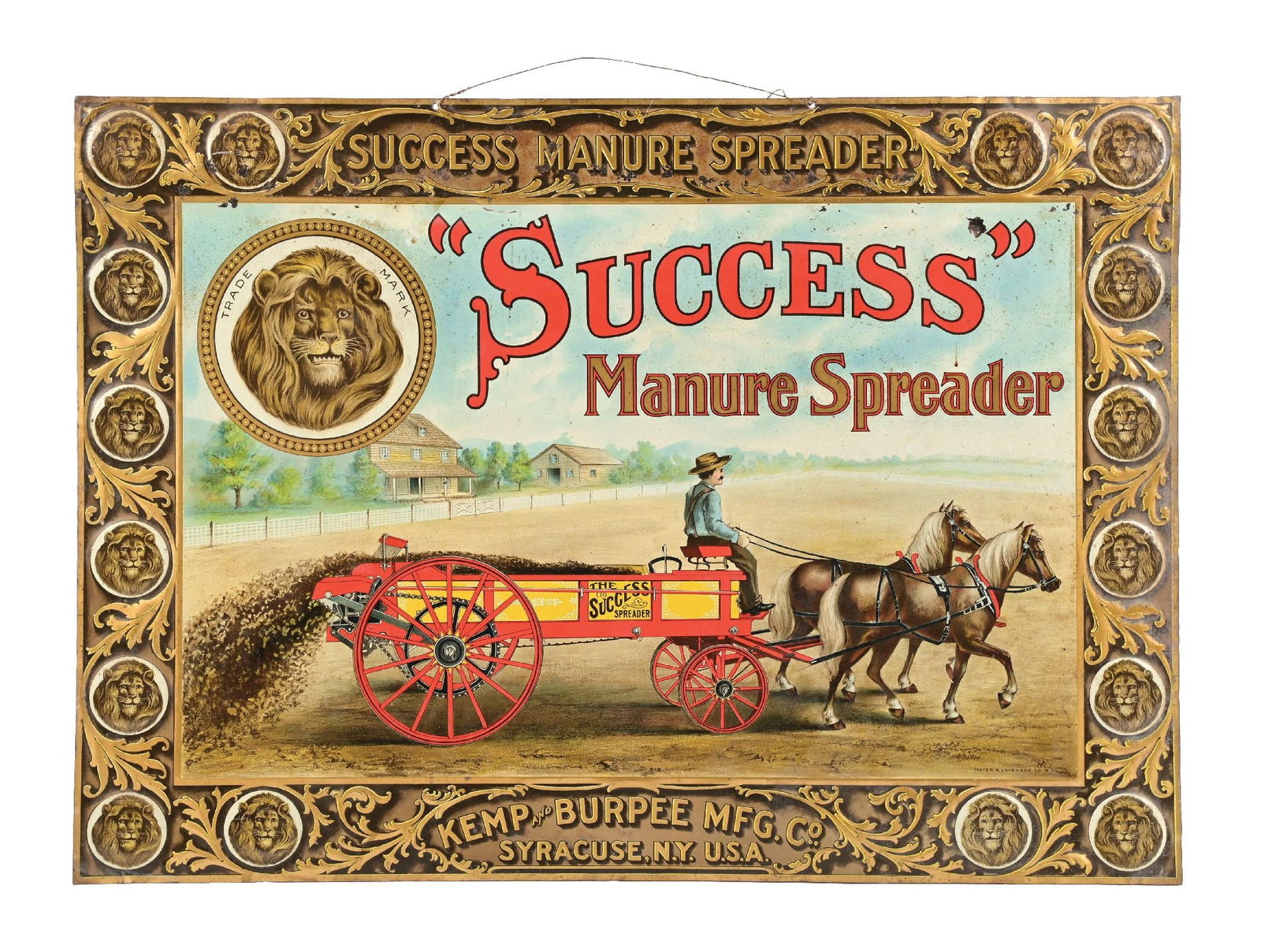 SUCCESS MANURE SPREADER SIGN W/