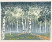 SUFU MIYAMOTO WOODBLOCK PRINT