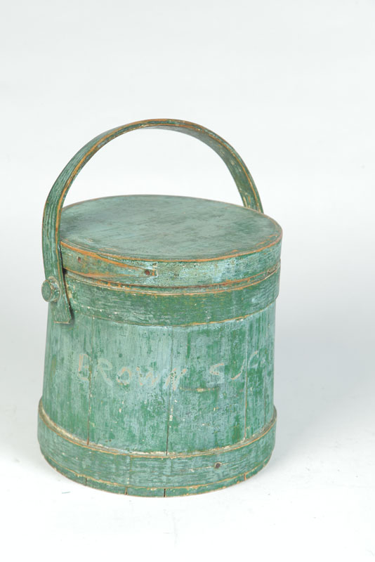 SUGAR BUCKET.  American  mid 19th