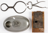 SUGAR NIPPERS, DOOR LOCK, PEWT