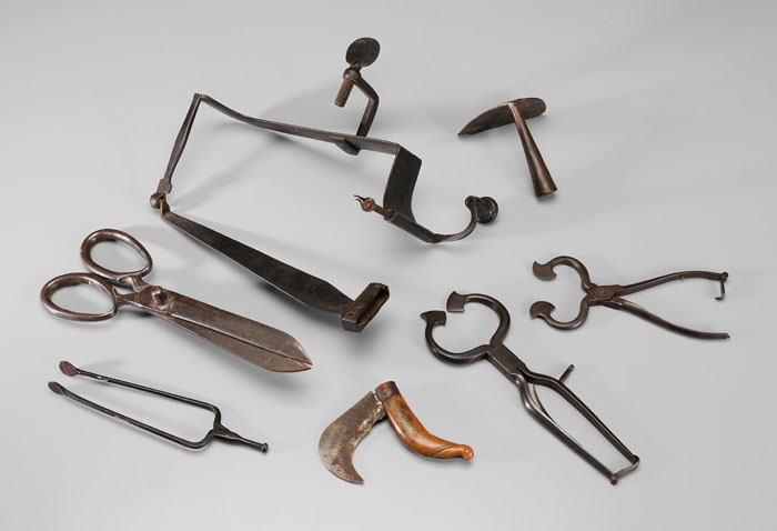 Sugar Tongs, Other Tools all hand