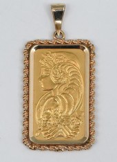 SUISSE HALF OUNCE GOLD BAR WIT
