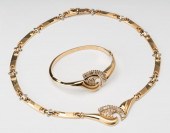 SUITE OF 14 KARAT YELLOW GOLD