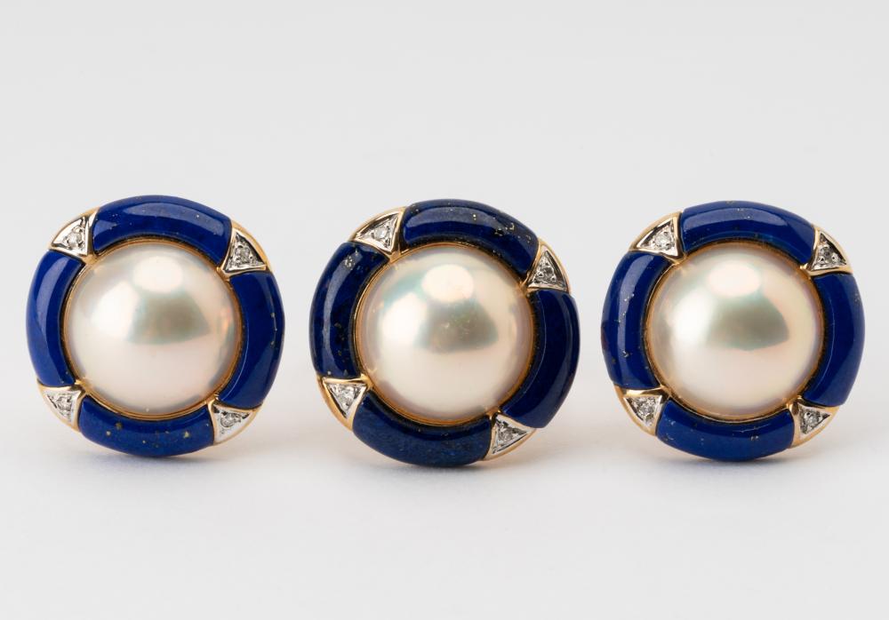 SUITE OF 14 KARAT YELLOW GOLD,