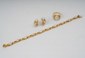 SUITE OF 14 KARAT YELLOW GOLD