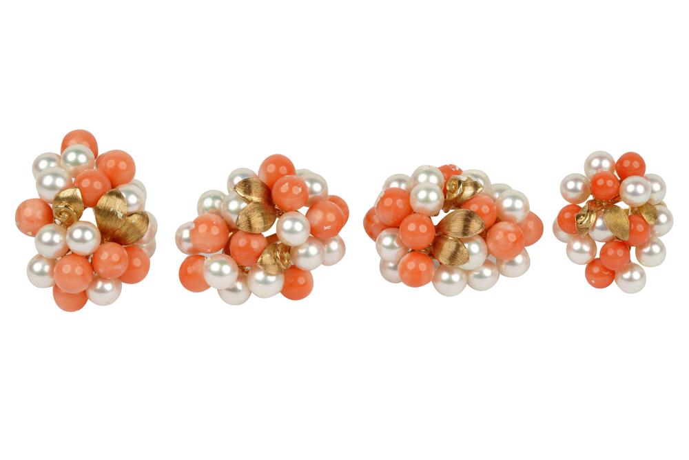 SUITE OF 14 KARAT YELLOW GOLD,