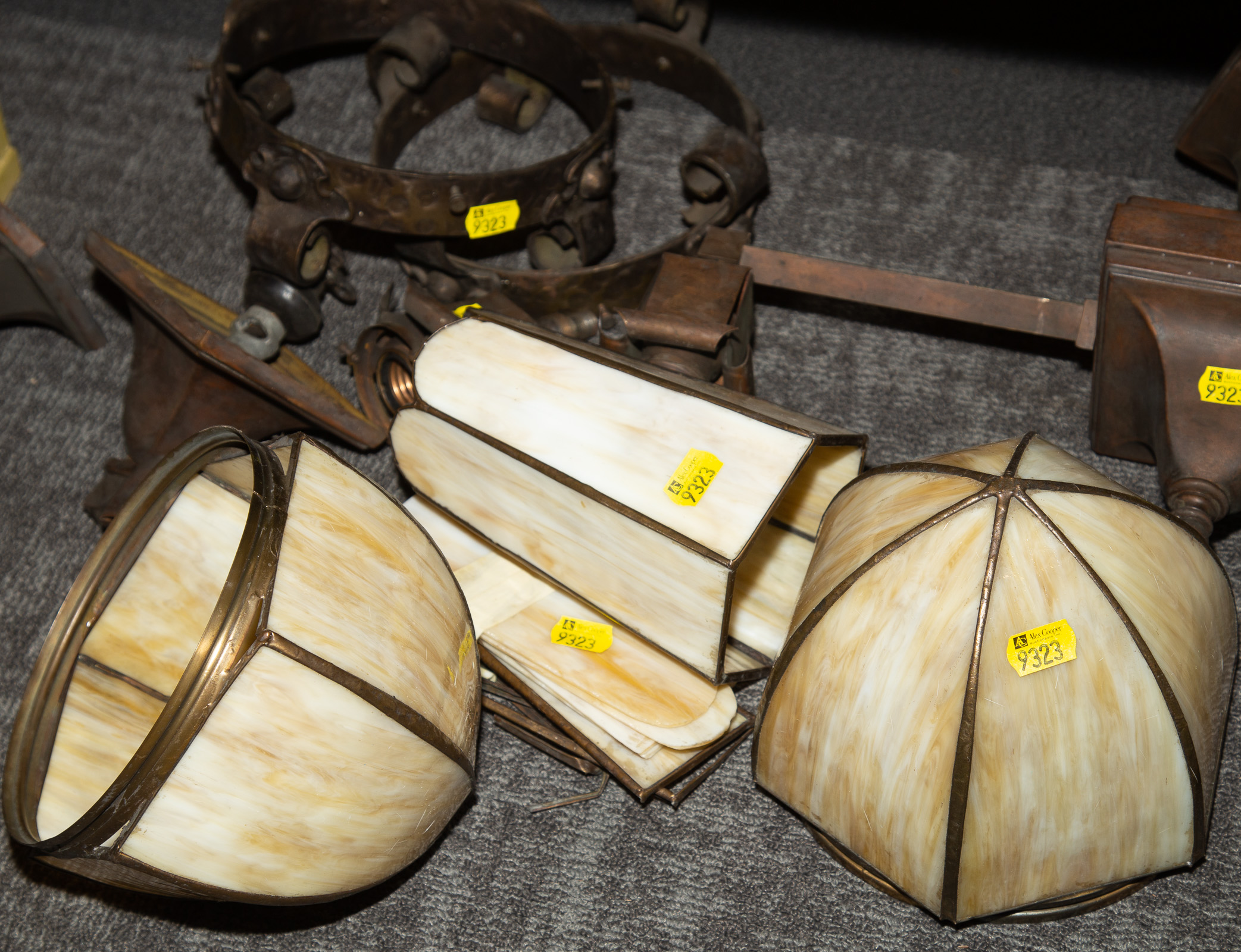 SUITE OF ARTS & CRAFTS LIGHTING,