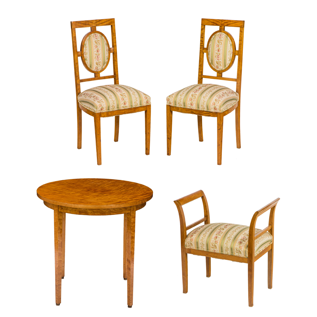 SUITE OF BIEDERMEIER CURLY AND