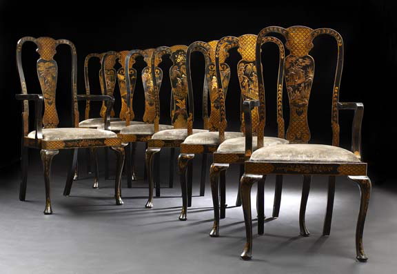 Suite of Eight Queen Anne-Style