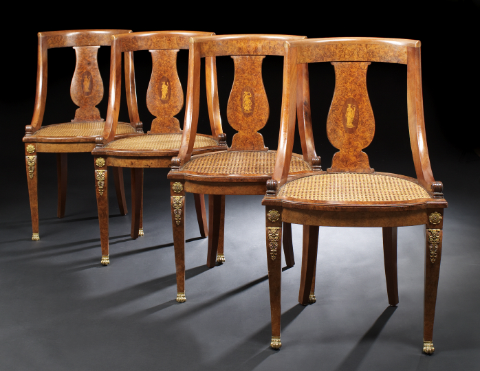 Suite of Four Empire Burled