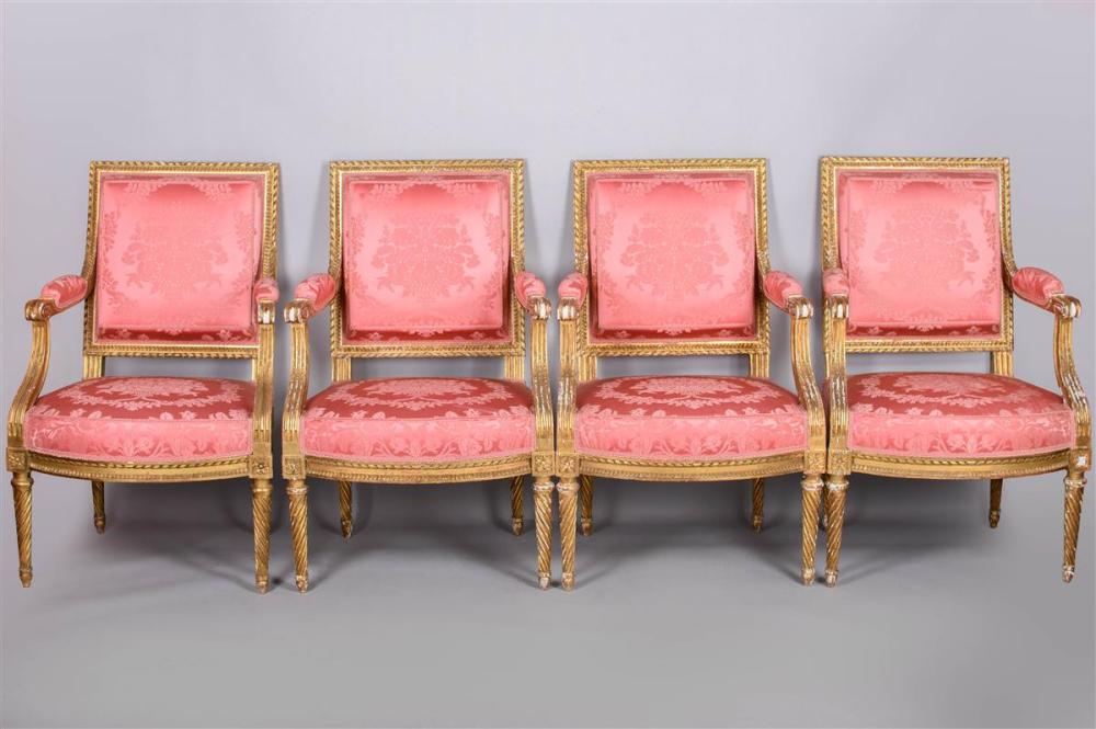 SUITE OF FOUR RESTAURATION GILTWOOD
