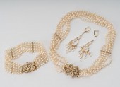 SUITE OF PEARL JEWELRYIncludin