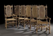 Suite of Six English Oak Dinin