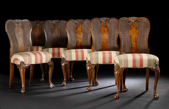 Suite of Six George II-Style Walnut
