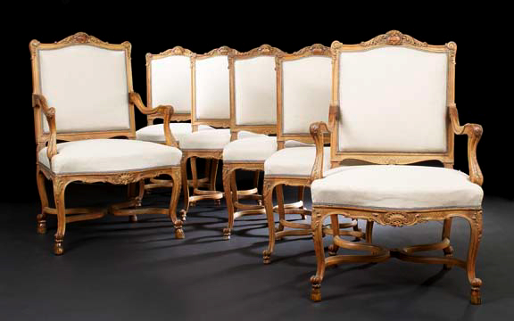 Suite of Six Louis XV-Style