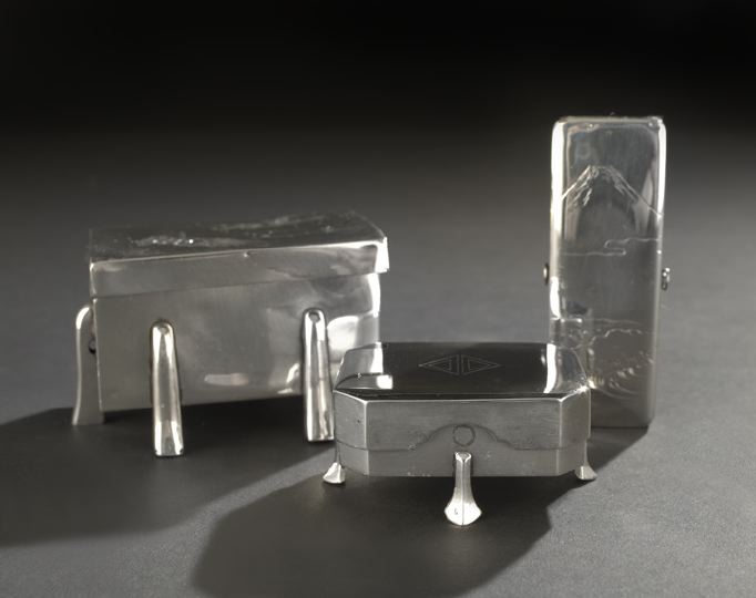 Suite of Three Japanese .900 Silver