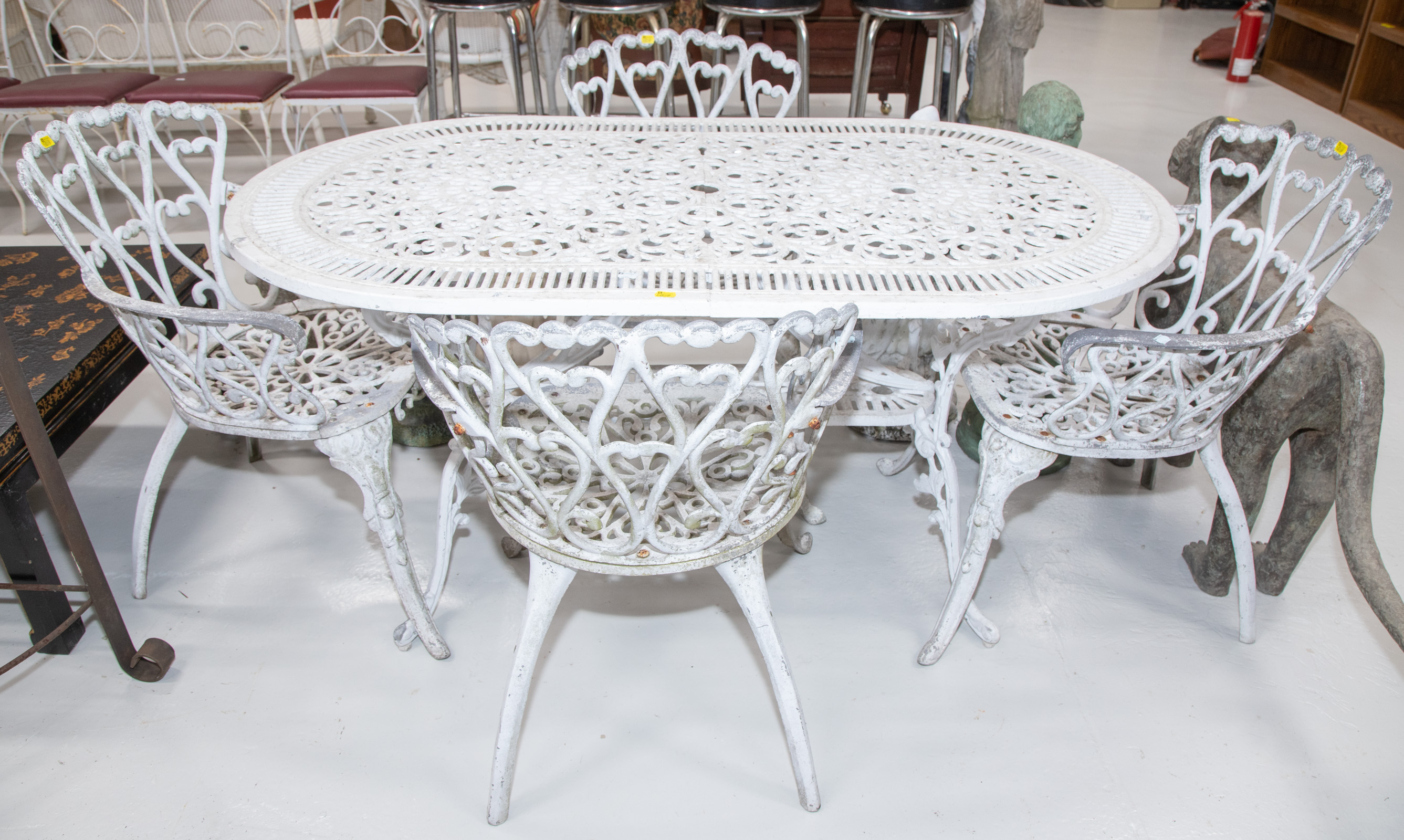 SUITE OF VICTORIAN STYLE ALUMINUM
