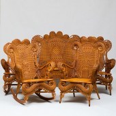 SUITE OF VICTORIAN STYLE WICKE