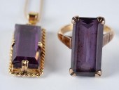 SUITE OF YELLOW GOLD & SYNTHET