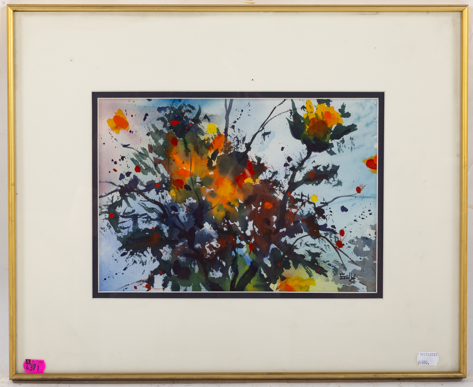 SULLY. "NIGHT BLOOMERS," WATERCOLOR