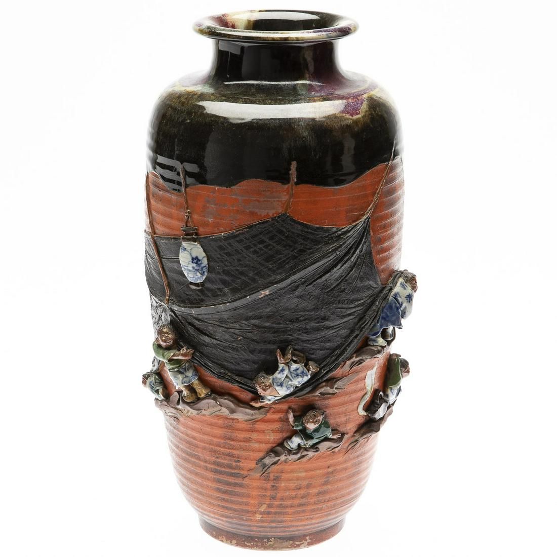 SUMIDA GAWA LARGE RED POTTERY