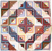 Summer weight log cabin quilt,