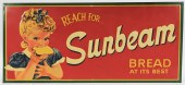 SUNBEAM BREAD EMBOSSED TIN ADV
