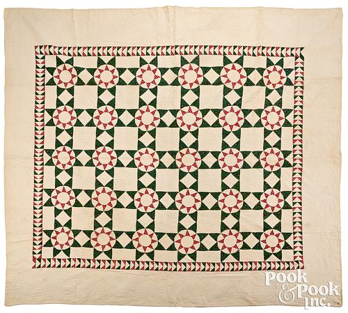 SUNBURST VARIANT PATCHWORK QUILT,
