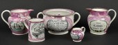 SUNDERLAND LUSTRE, 5PCS. Five