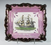 SUNDERLAND LUSTRE SHIP PLAQUE