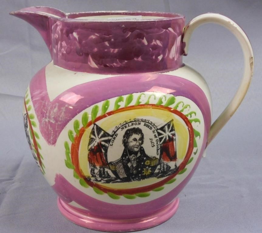 SUNDERLAND PINK LUSTREWARE JUG