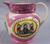 SUNDERLAND PINK LUSTREWARE JUG