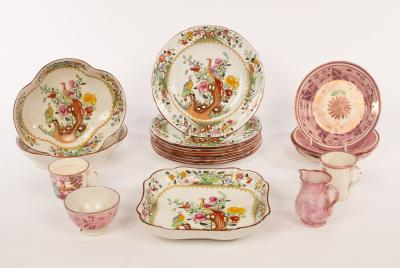 Sundry ceramics including pink