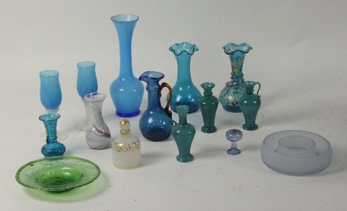 Sundry coloured glass