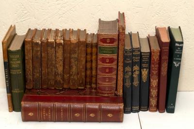 Sundry leather and other books