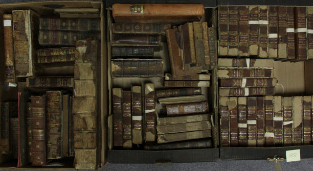Sundry leather bound books