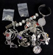 Sundry silver and white metal