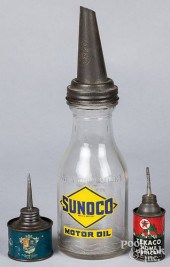 SUNOCO MOTOR OIL GLASS BOTTLE,