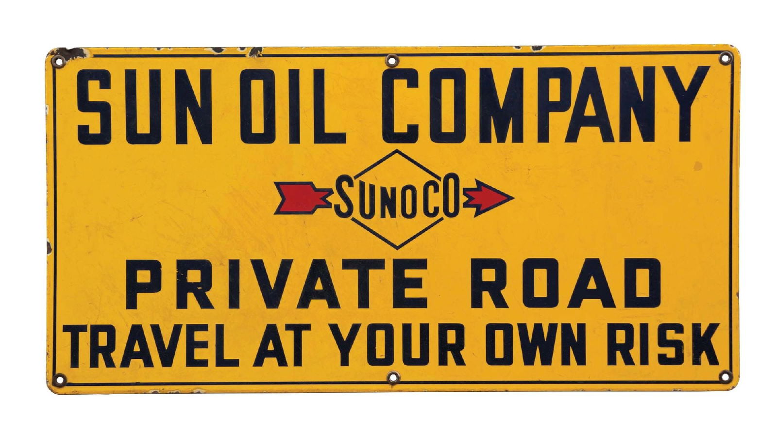 SUNOCO "TRAVEL AT YOUR OWN RISK"