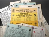 SUPER BOWL PRESS INFO SHEETS,
