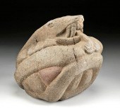 SUPERB AZTEC STONE COILED SERP