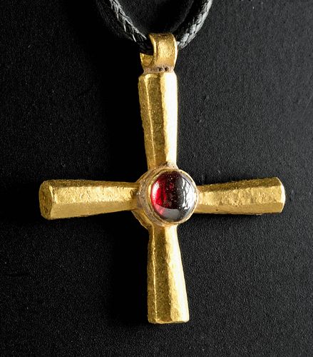 SUPERB BYZANTINE GOLD CROSS W/