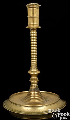 SUPERB NUREMBERG BRASS CANDLESTICK,