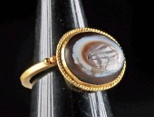 SUPERB ROMAN GOLD RING W/ EYE